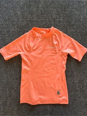 O’eageous Short Sleeve Rash Guard sun‎ shirt Coral Orange Unisex XS